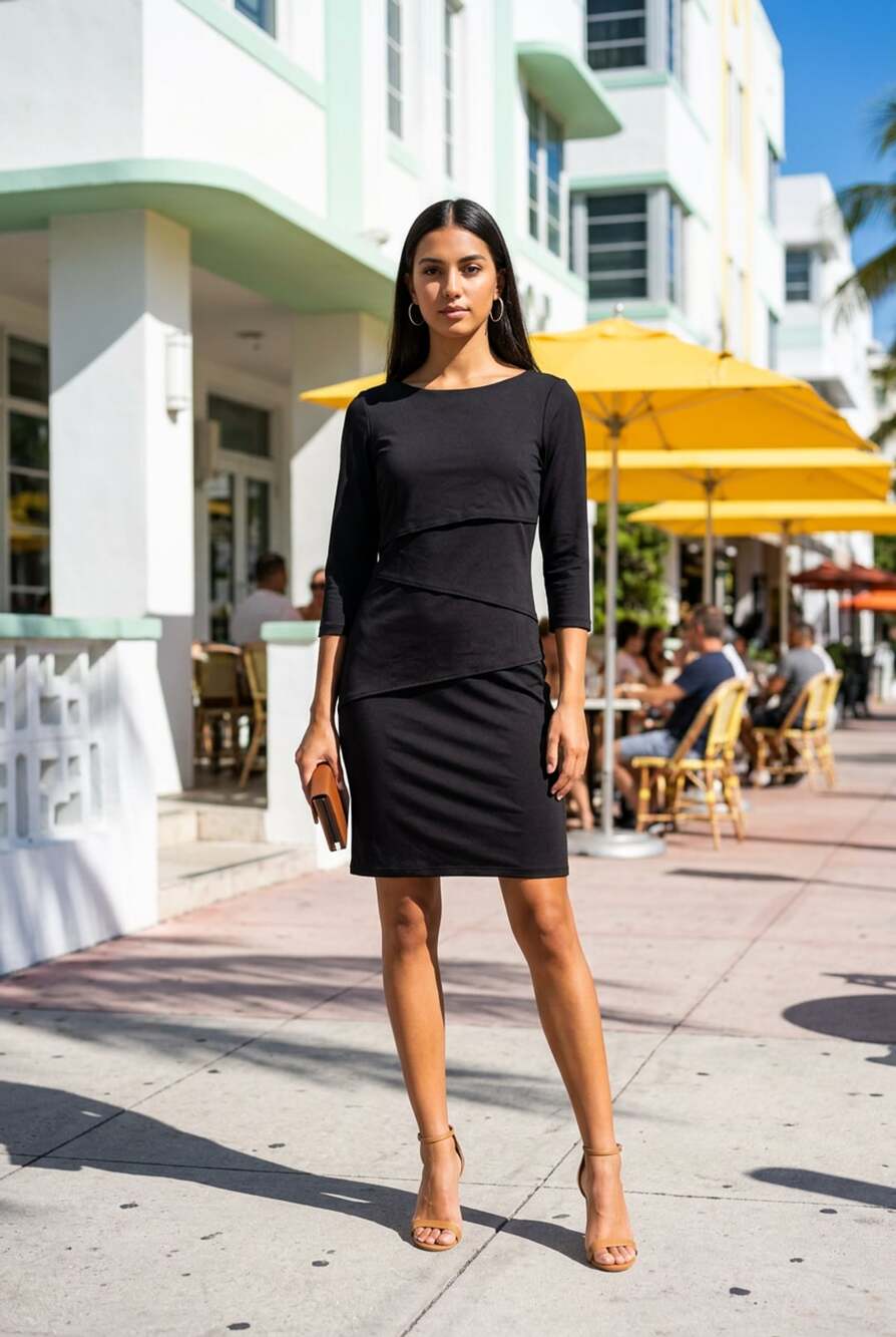 J.McLaughlin Black Layered Dress Size XS